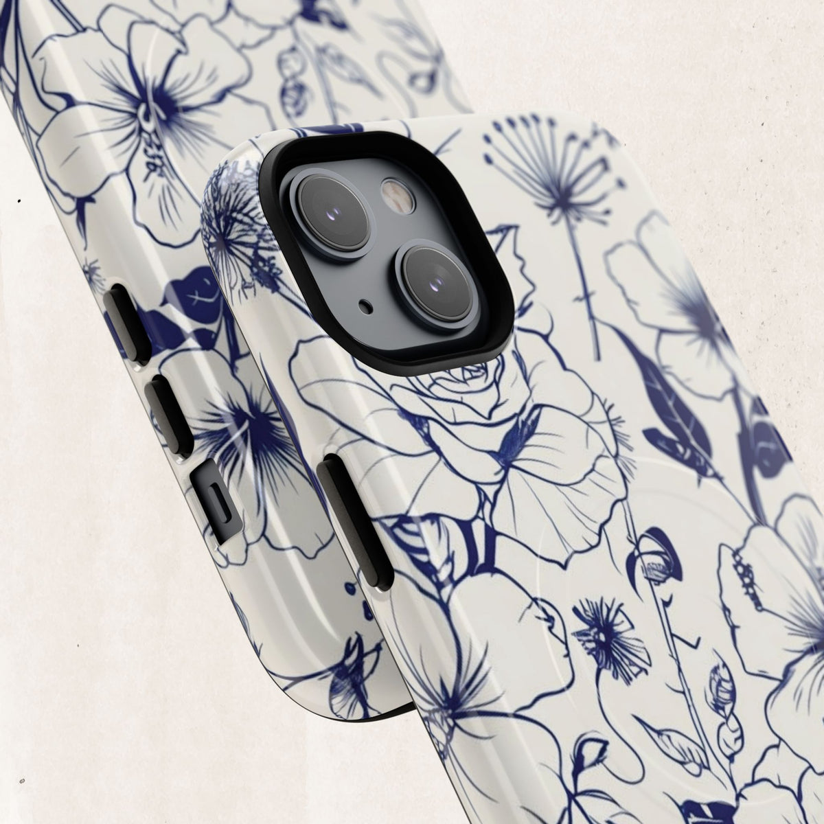 Floral Sketch Tough Magnetic Phone Case