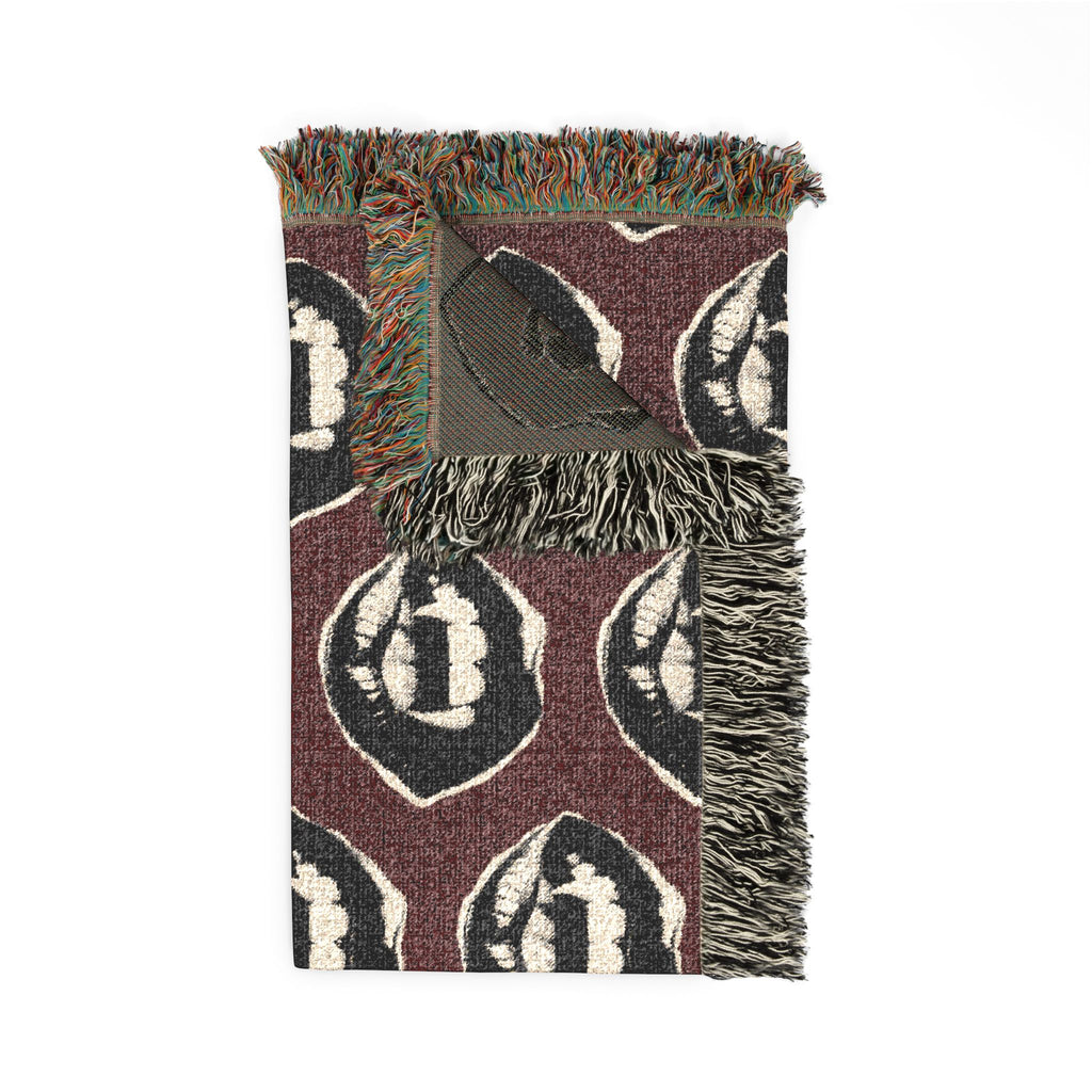 Vampire Fangs Woven Blanket Printify