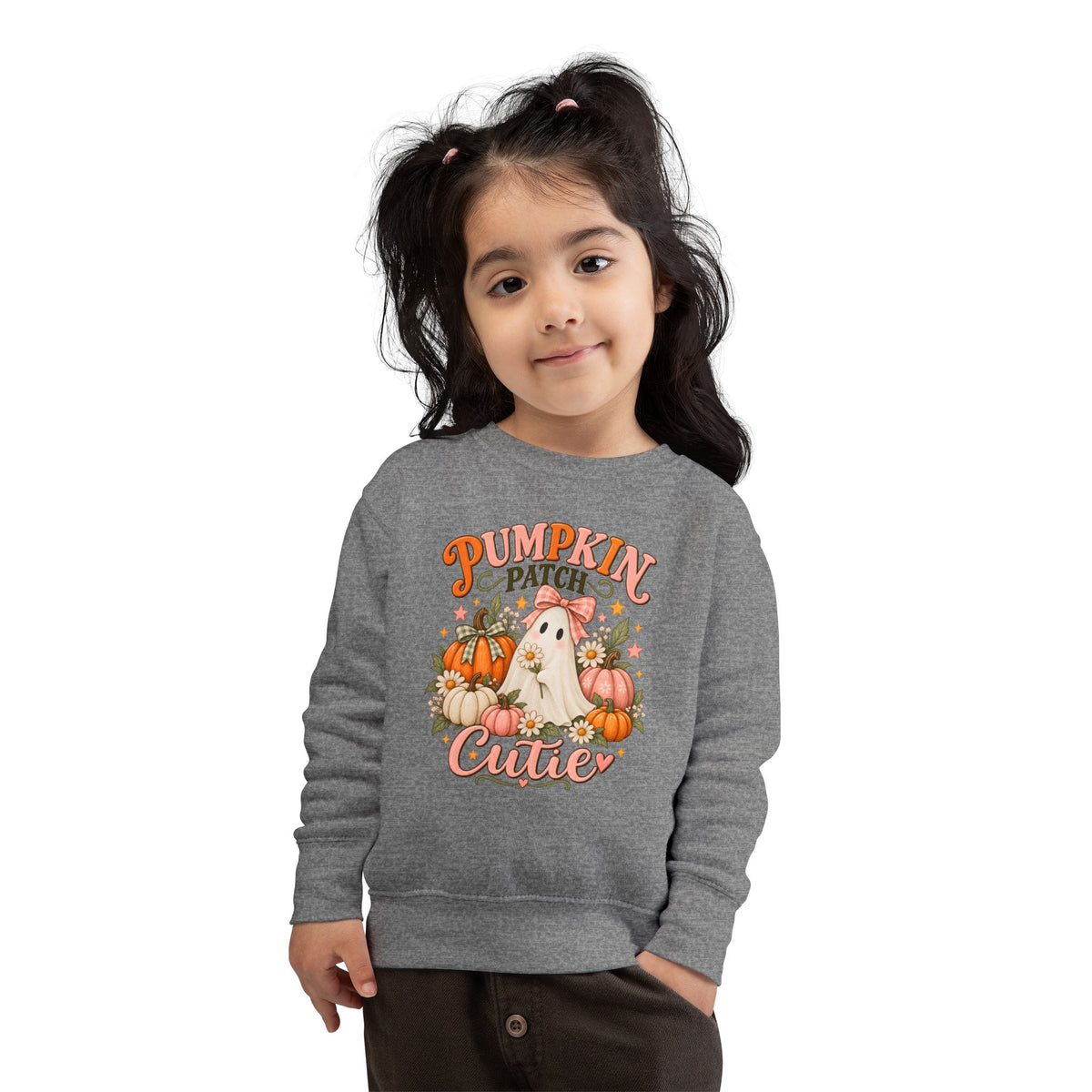 Toddler Pumpkin Patch Cutie Sweatshirt - Cozy Fall Pullover for Kids Autumn Halloween Outfit