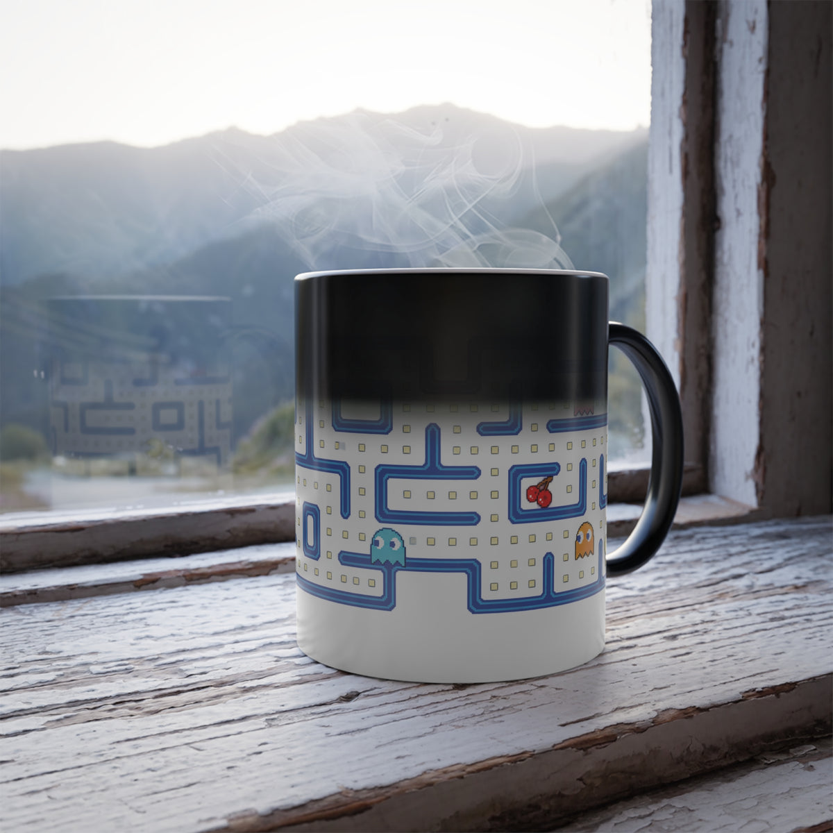 Pac-Man Maze Color-Changing Mug