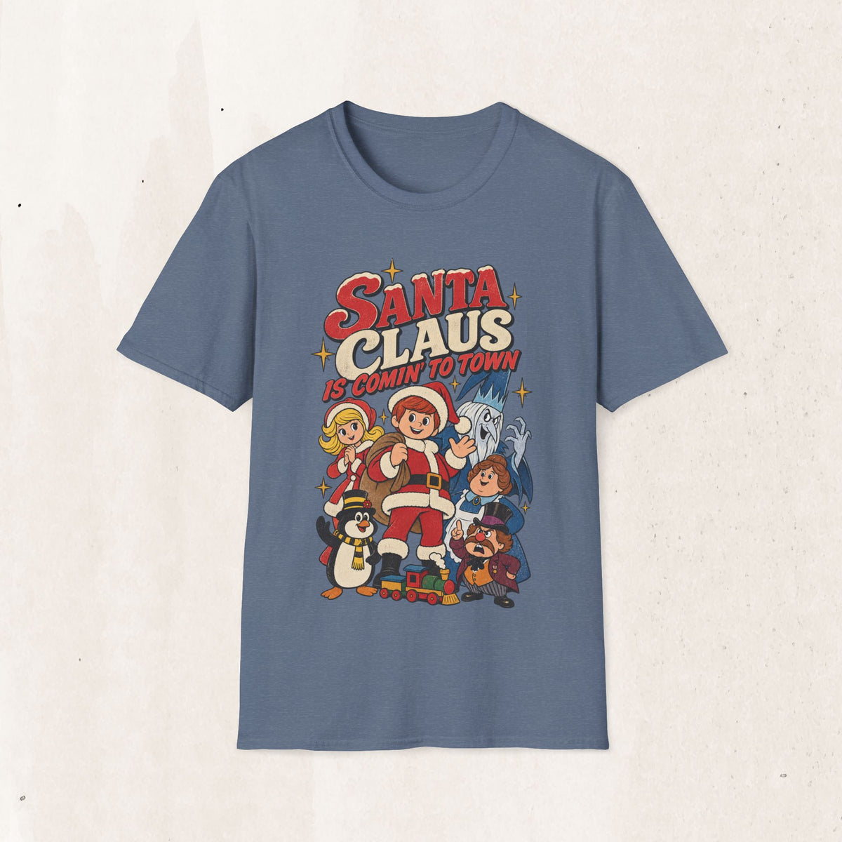 Santa Claus Is Comin' To Town Christmas Tee