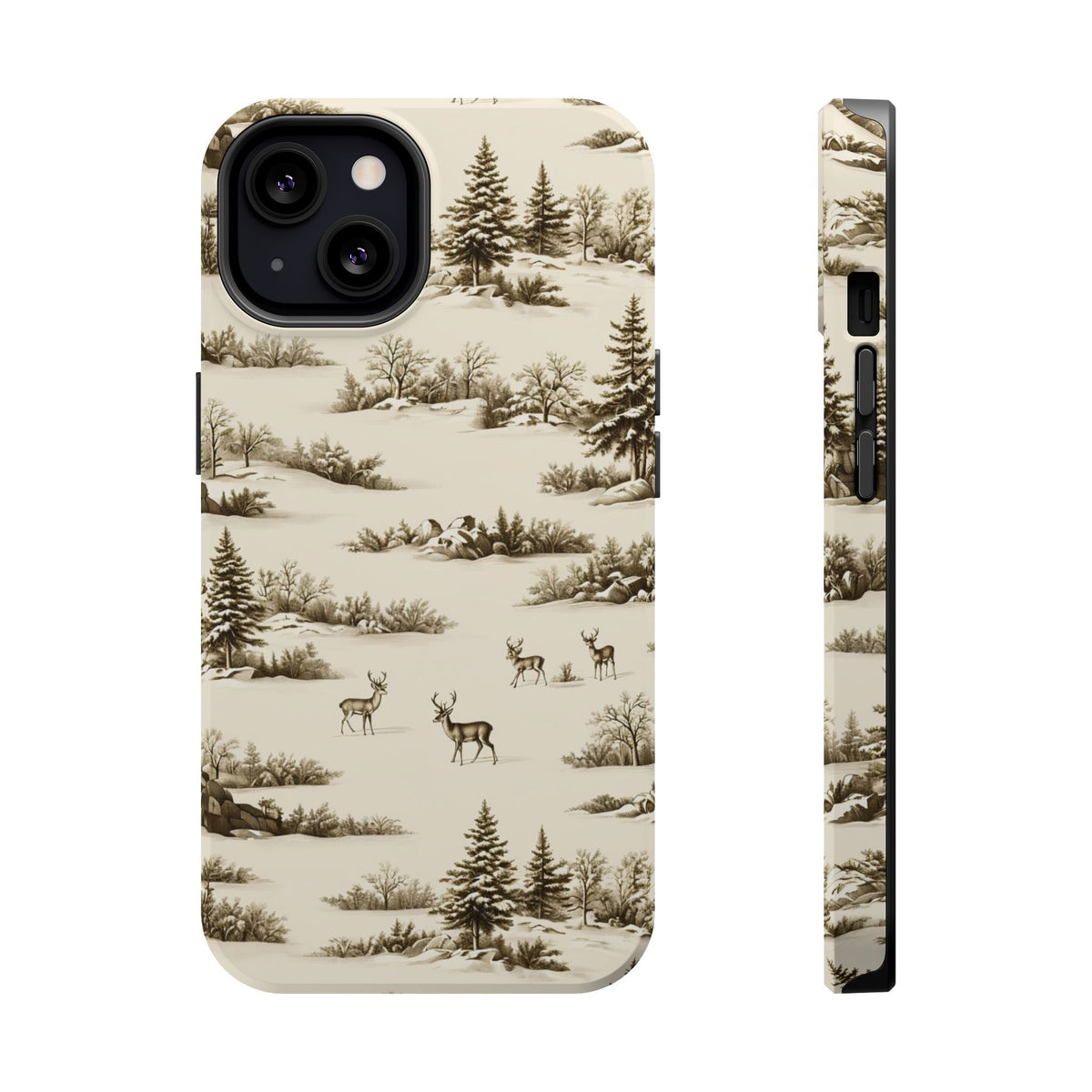 Deer & Pine Woodland Magnetic Phone Case, alternate view