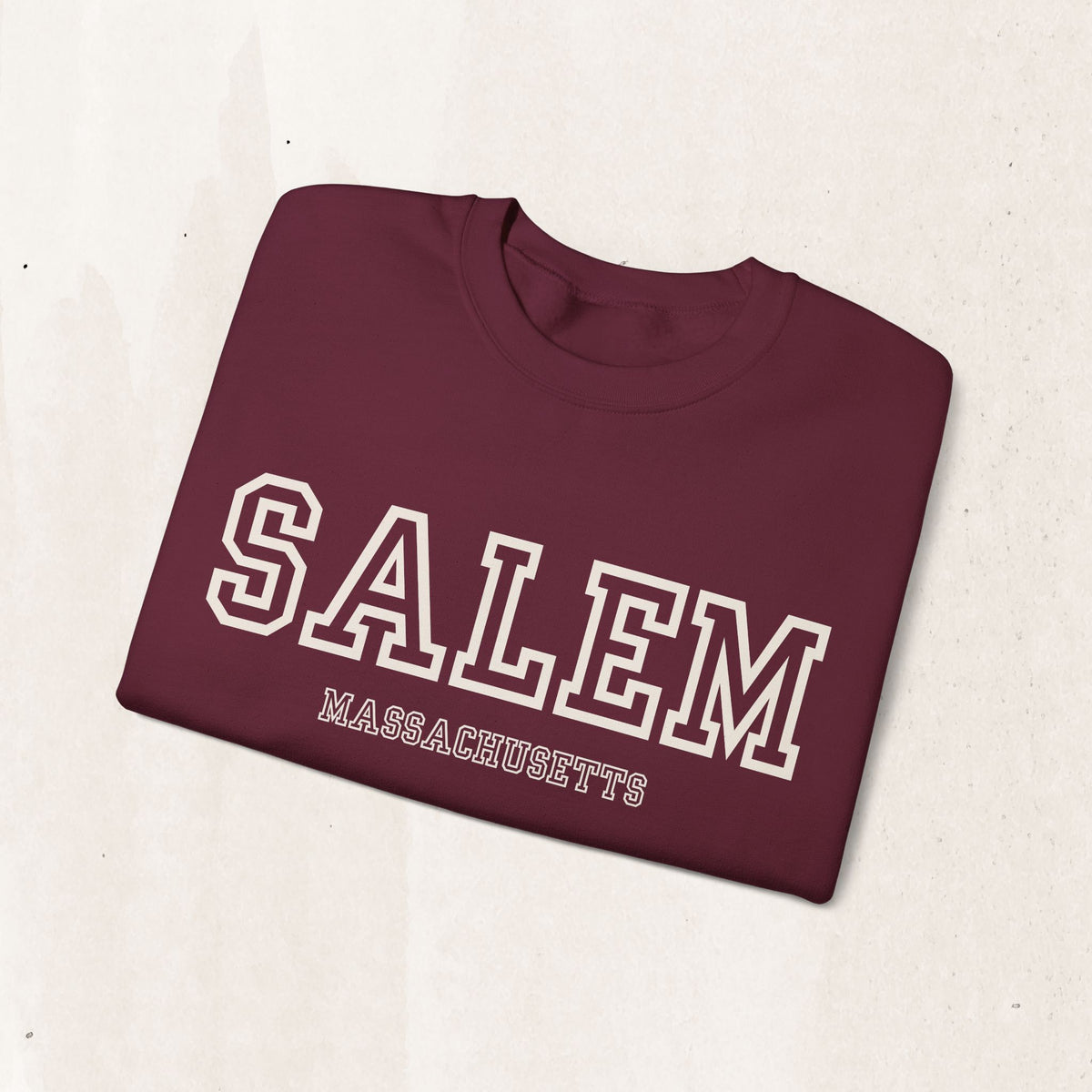 Salem Massachusetts Crewneck Sweatshirt in Heliconia, alternate view