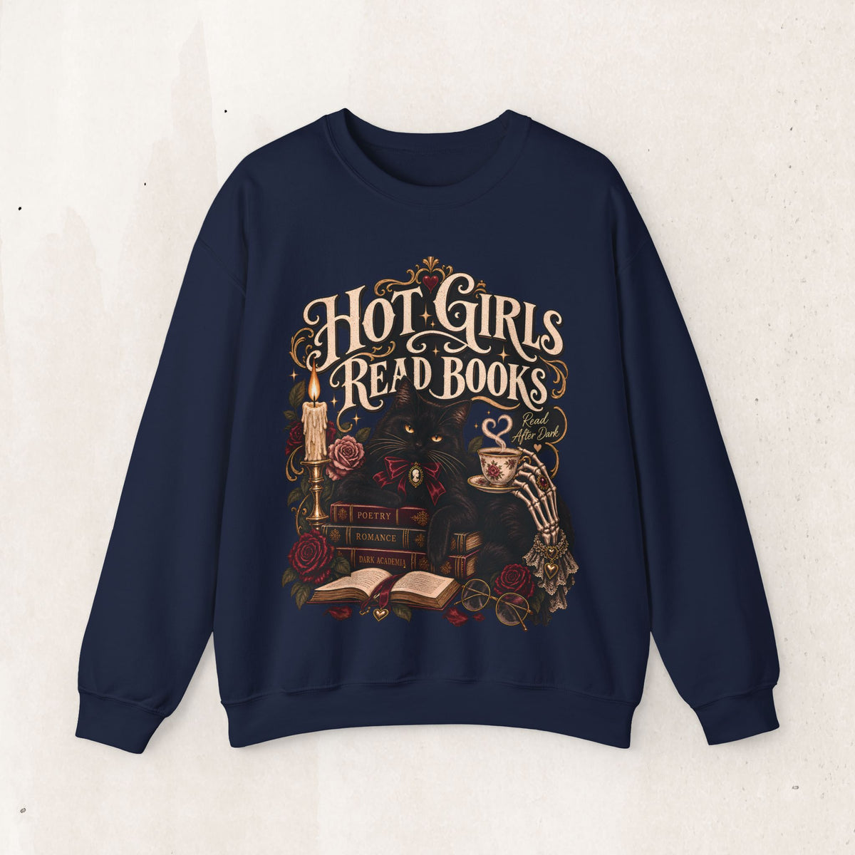 Hot Girls Read Books Crewneck Sweatshirt