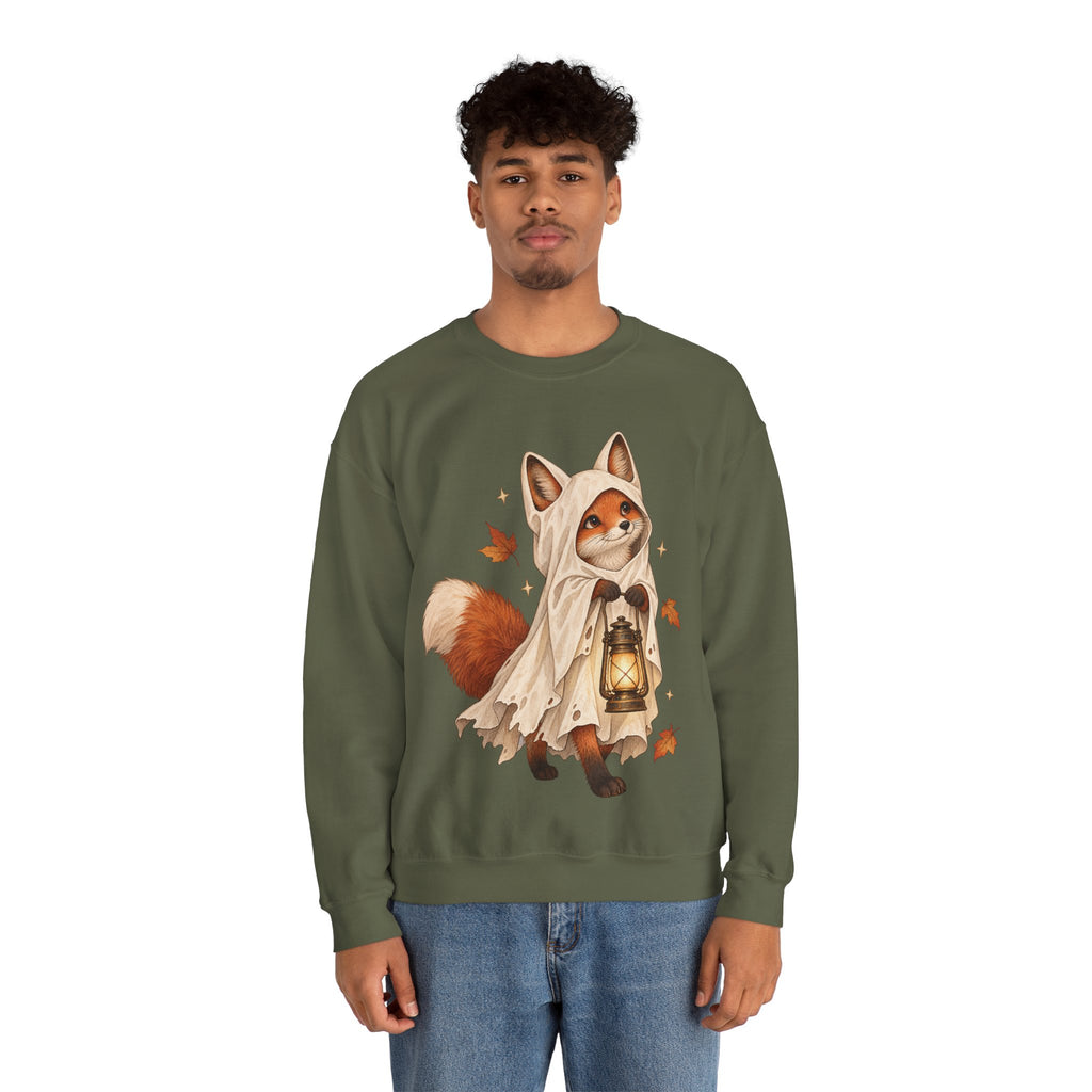Autumn Lantern Fox Crewneck Sweatshirt