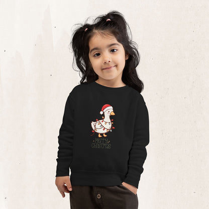 Santa Hat Duck "Merry Christmas" Toddler Sweatshirt
