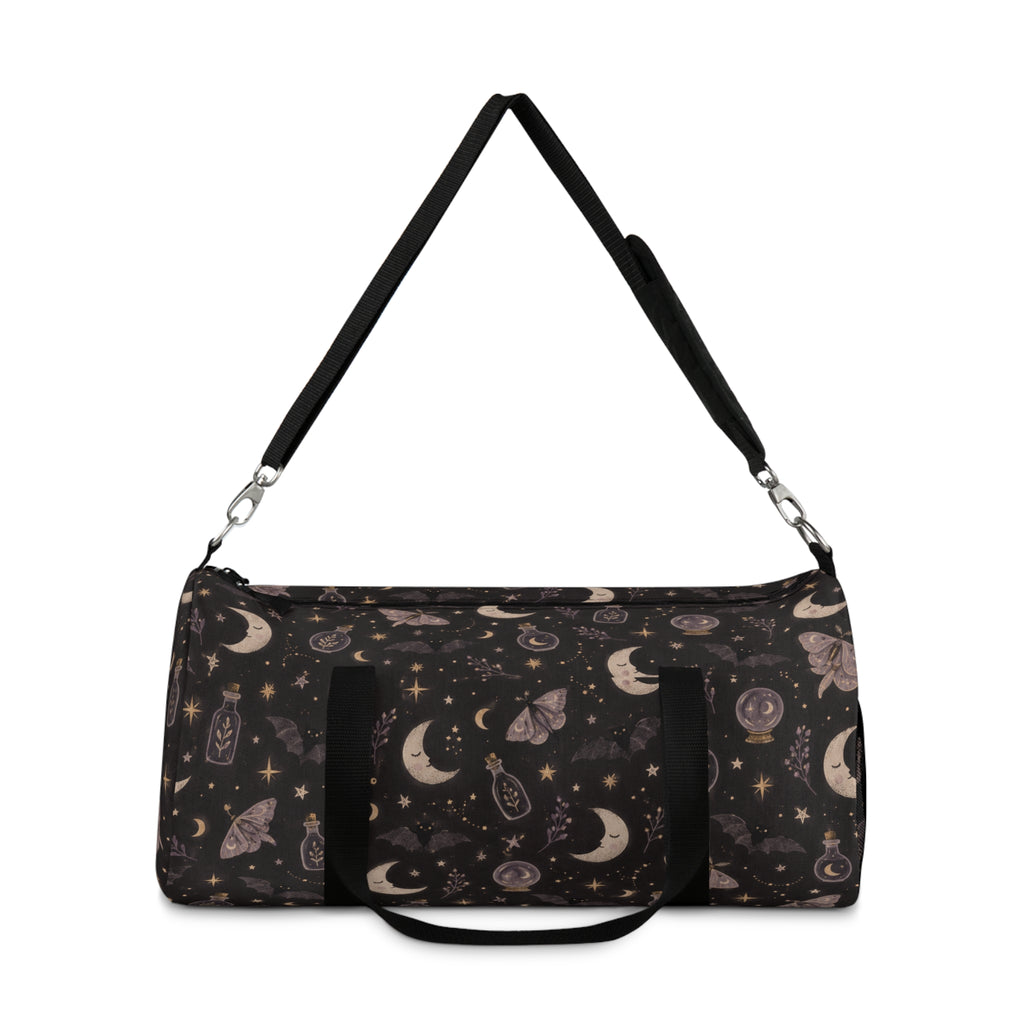 Mystic Moon & Moth Duffel Bag — Celestial Travel Bag