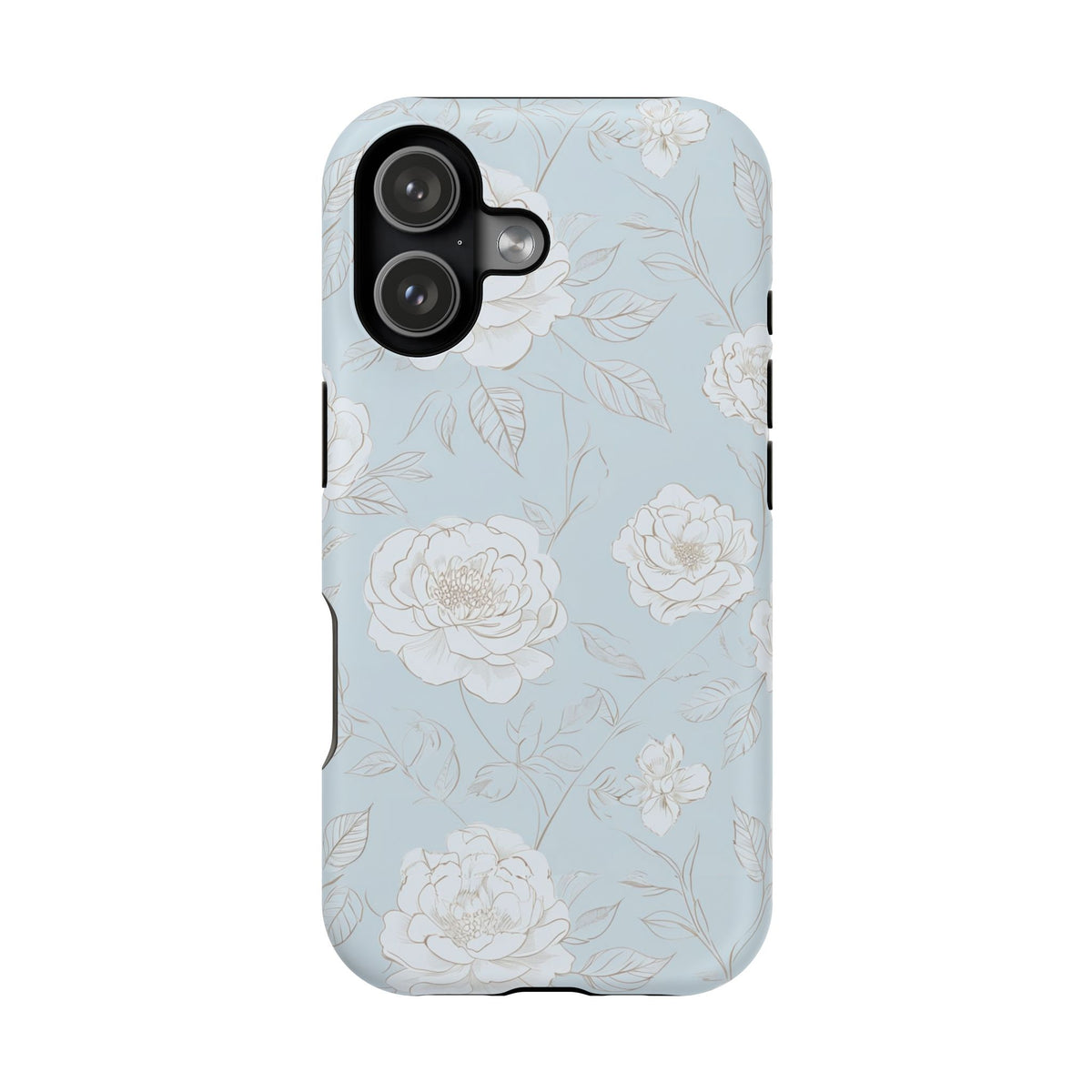 Blue Floral Magnetic Phone Case, alternate view