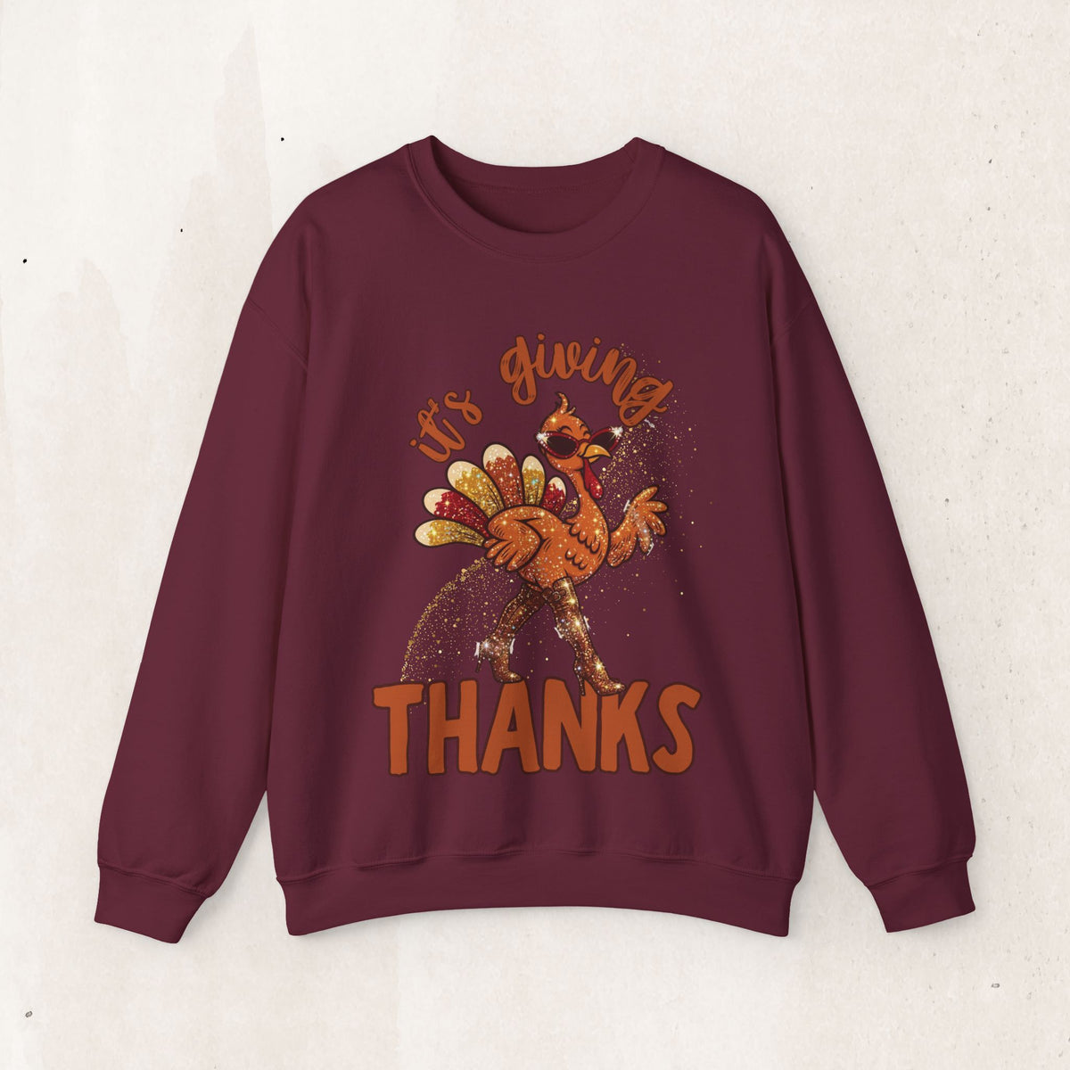 It’s Giving Thanks Thanksgiving Turkey Crewneck Sweatshirt, alternate view