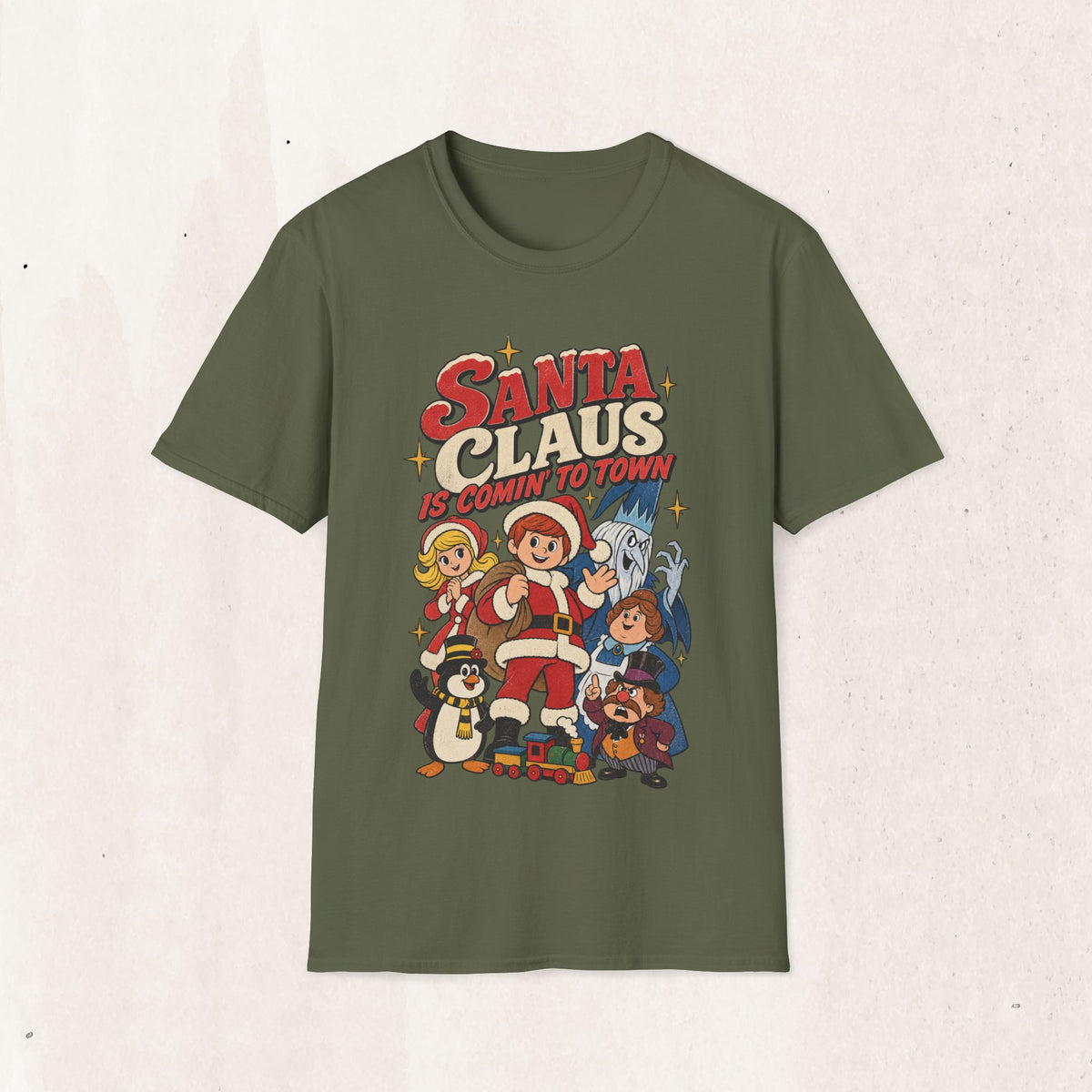 Santa Claus Is Comin' To Town Christmas Tee
