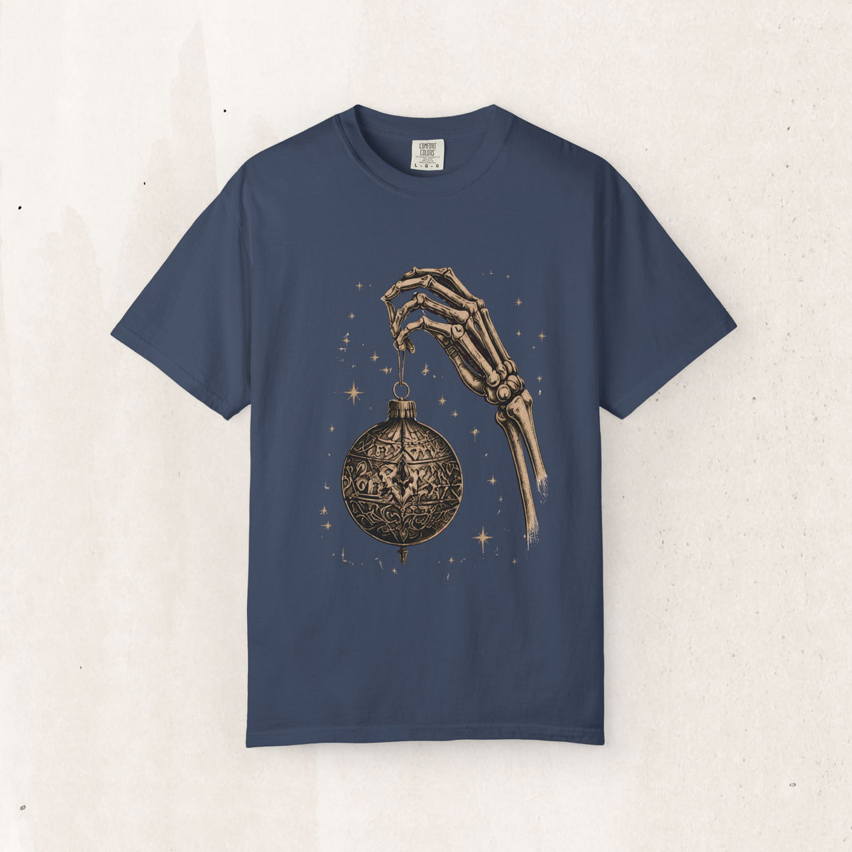 Skeleton Hand Holding Ornament Tee Printify