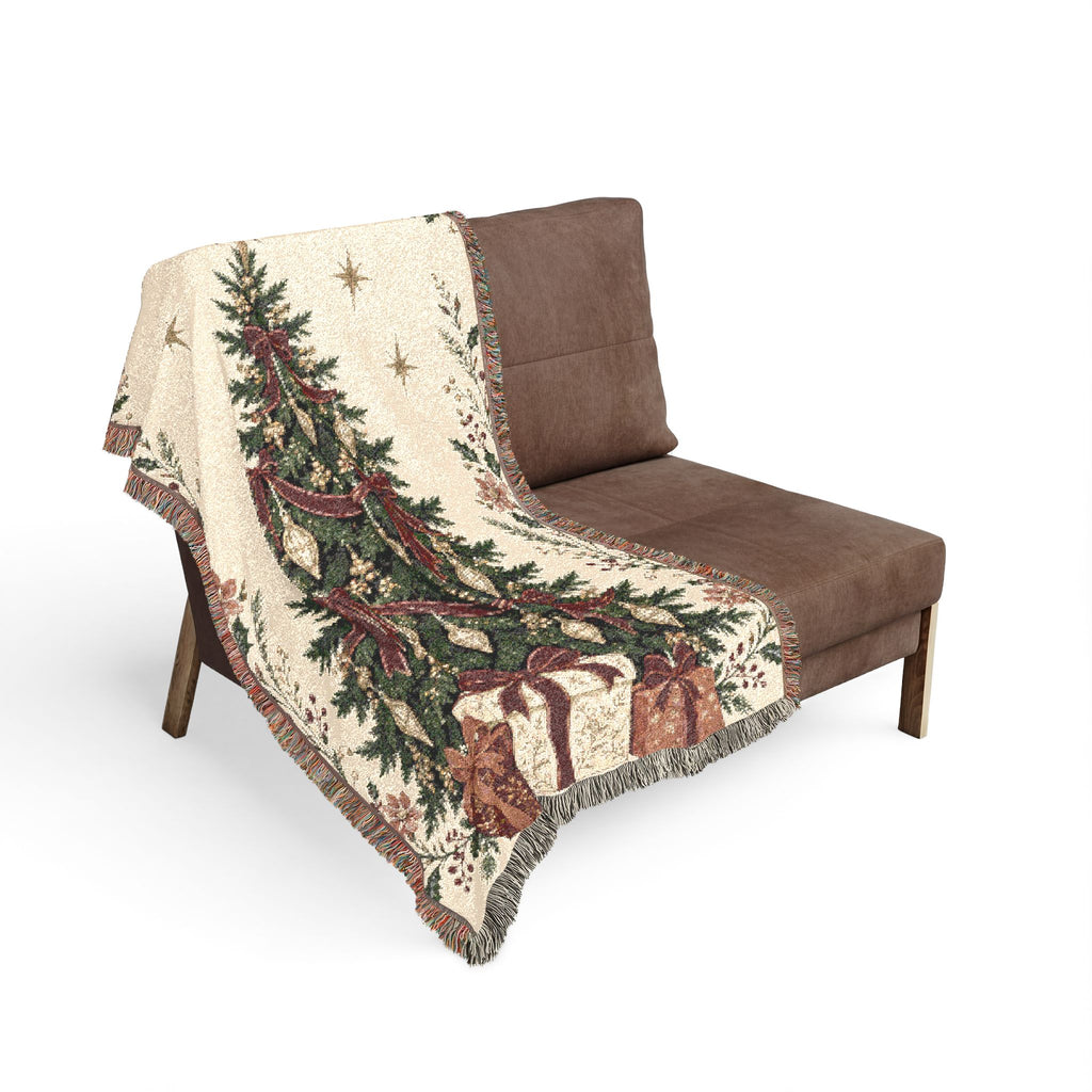 Christmas Tree Woven Blanket Printify