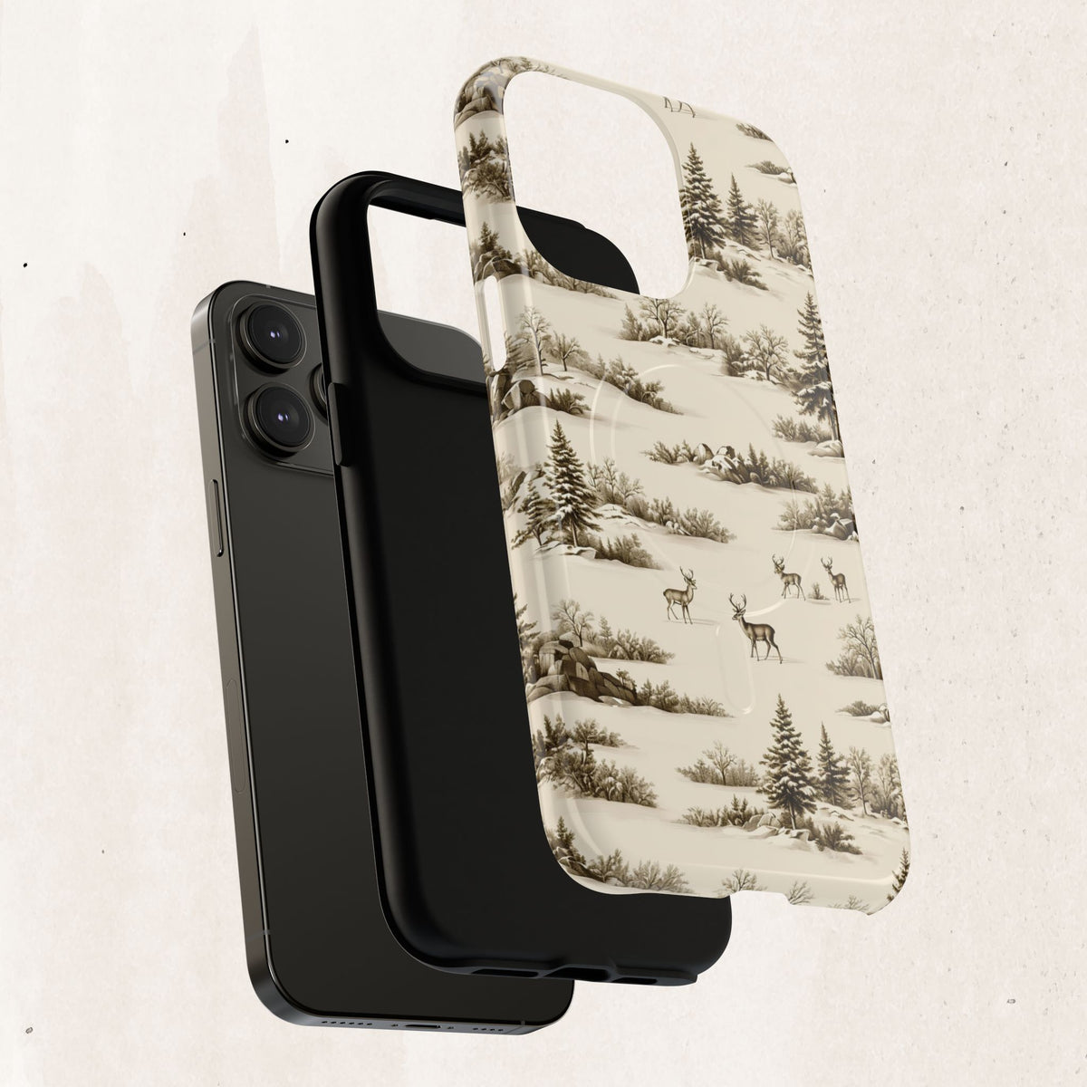Deer & Pine Woodland Tough Magnetic Phone Case