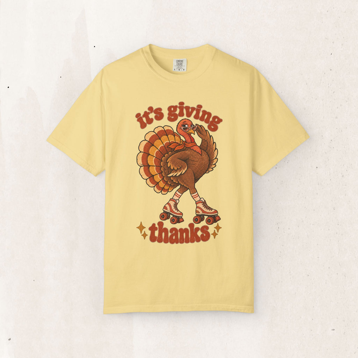 Thanksgiving Roller Turkey "It's Giving Thanks" Tee