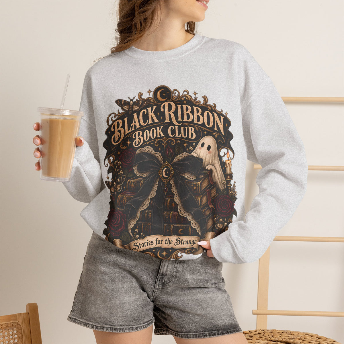 Black Ribbon Book Club Crewneck Sweatshirt