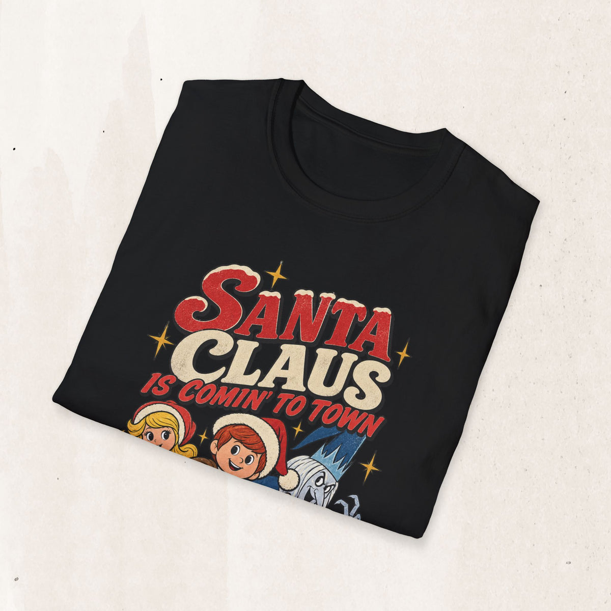 Santa Claus Is Comin' To Town Christmas Tee