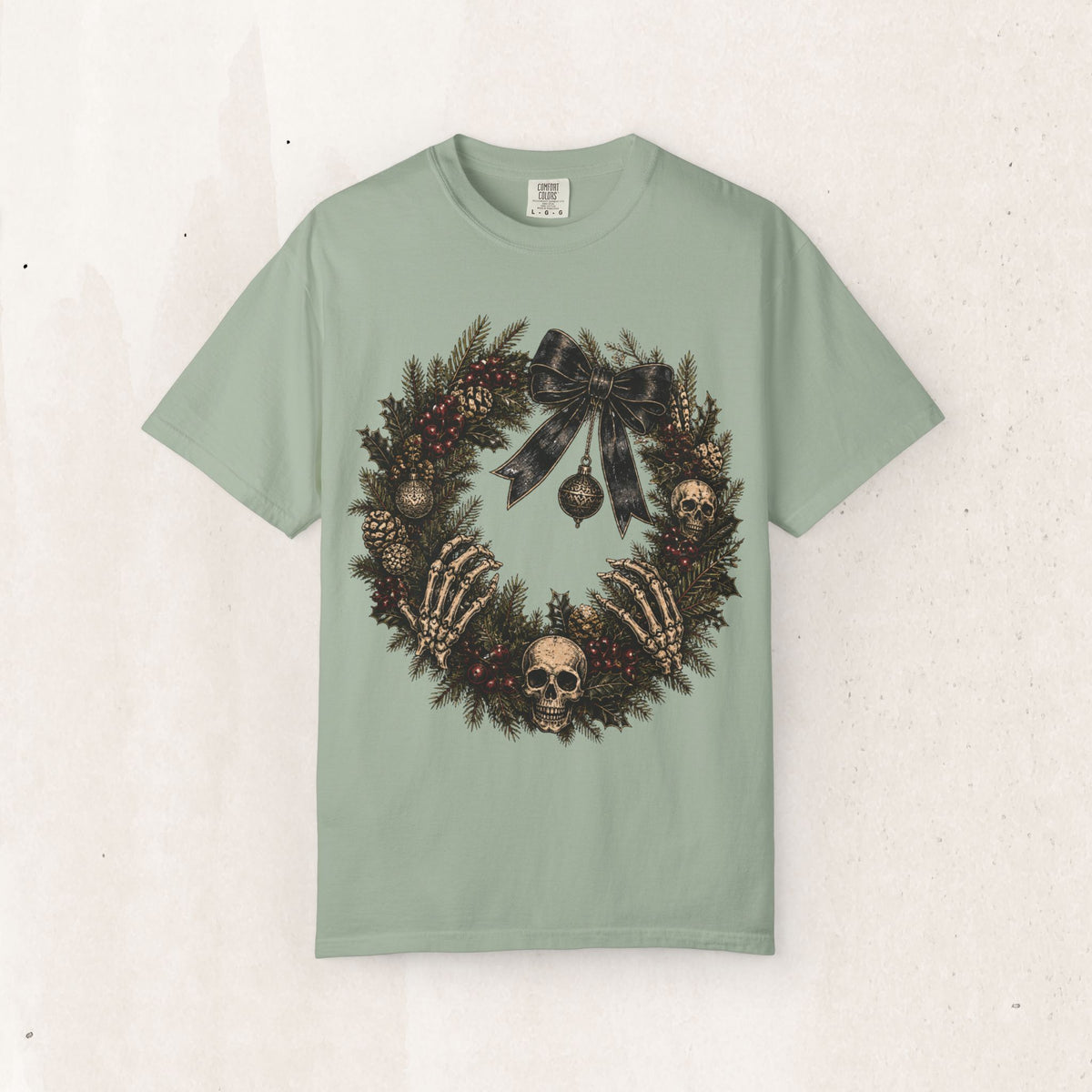 Skulls & Spruce Wreath Tee Printify