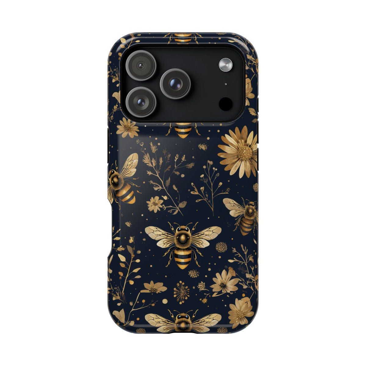 Gold Bees & Daisies Magnetic Tough Case, alternate view