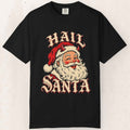 Hail Santa Vintage Graphic Tee – Black