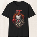 Pennywise the Clown (IT) Graphic Tee – Creepy Clown Horror Shirt – Black