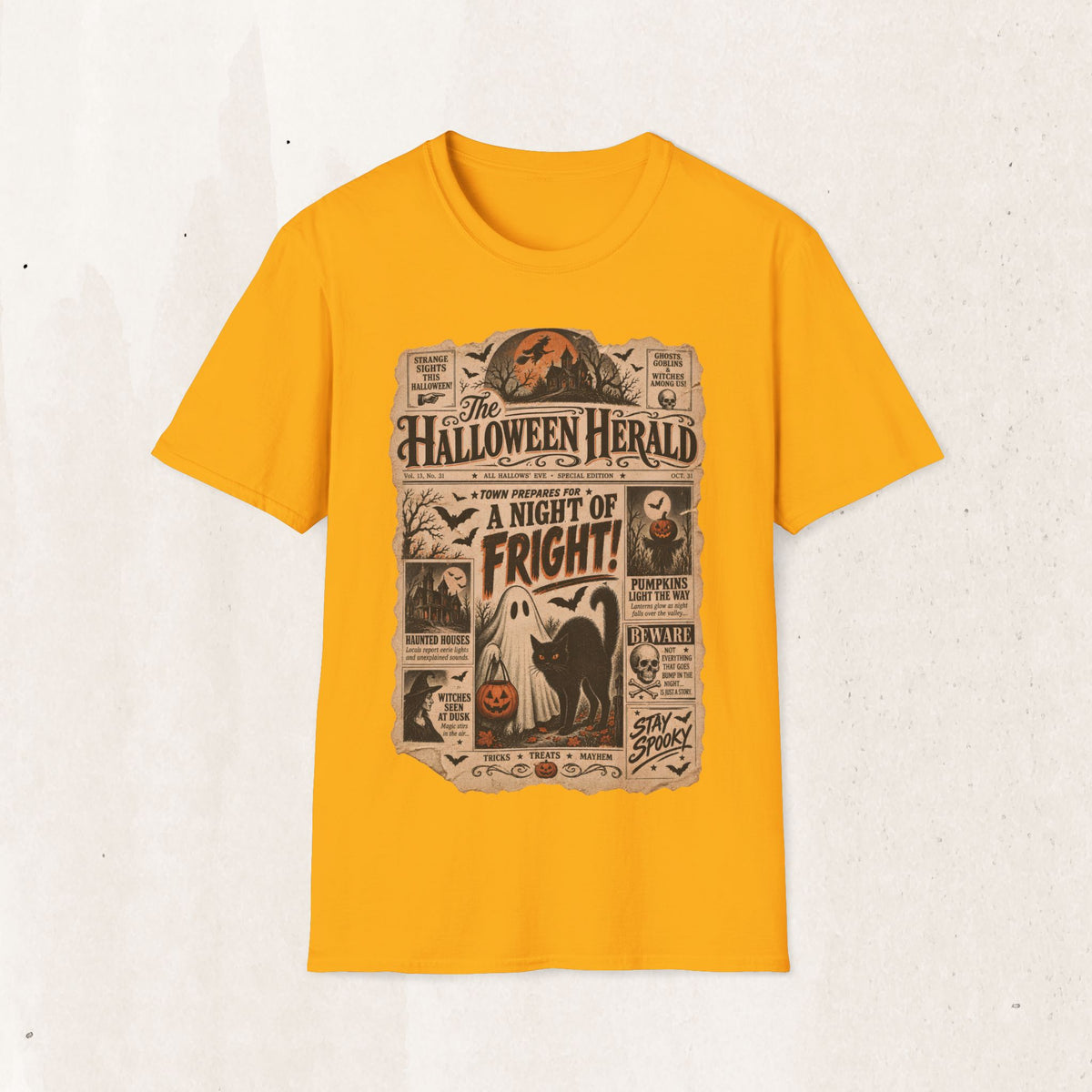 Halloween Herald Newspaper Tee