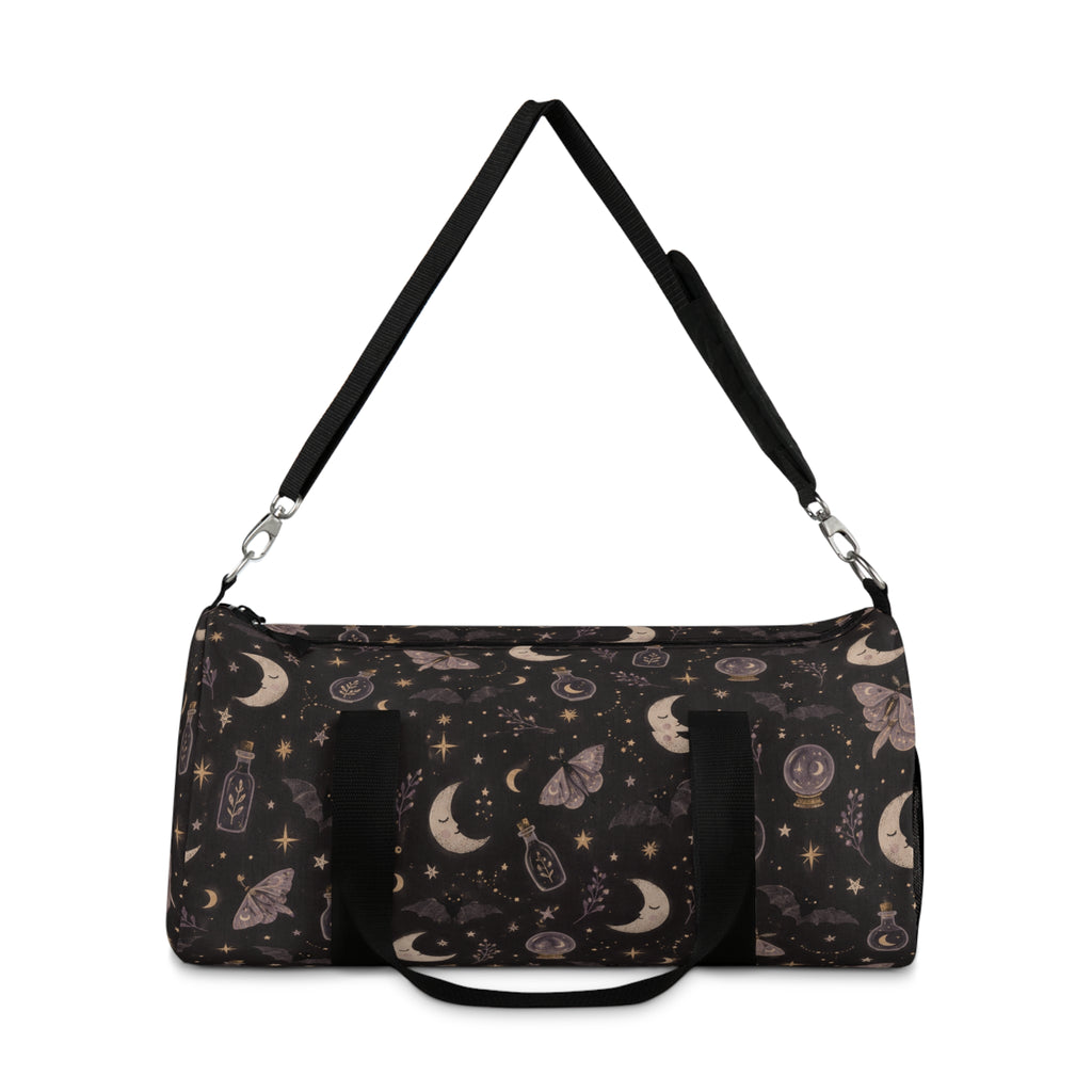 Mystic Moon & Moth Duffel Bag — Celestial Travel Bag