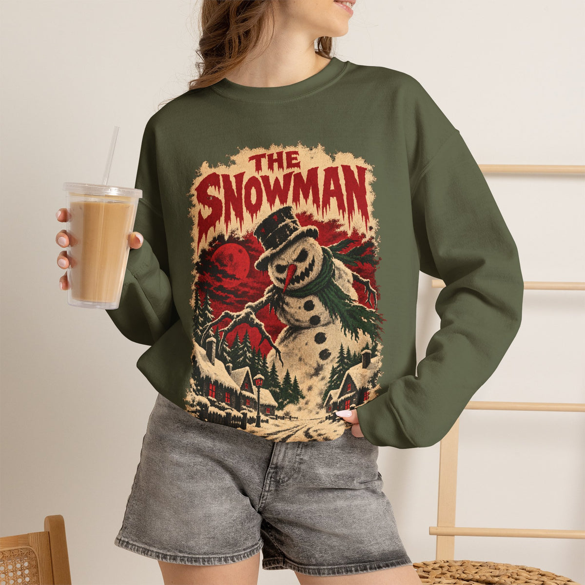 The Snowman Vintage Horror Movie Poster sweatshirt