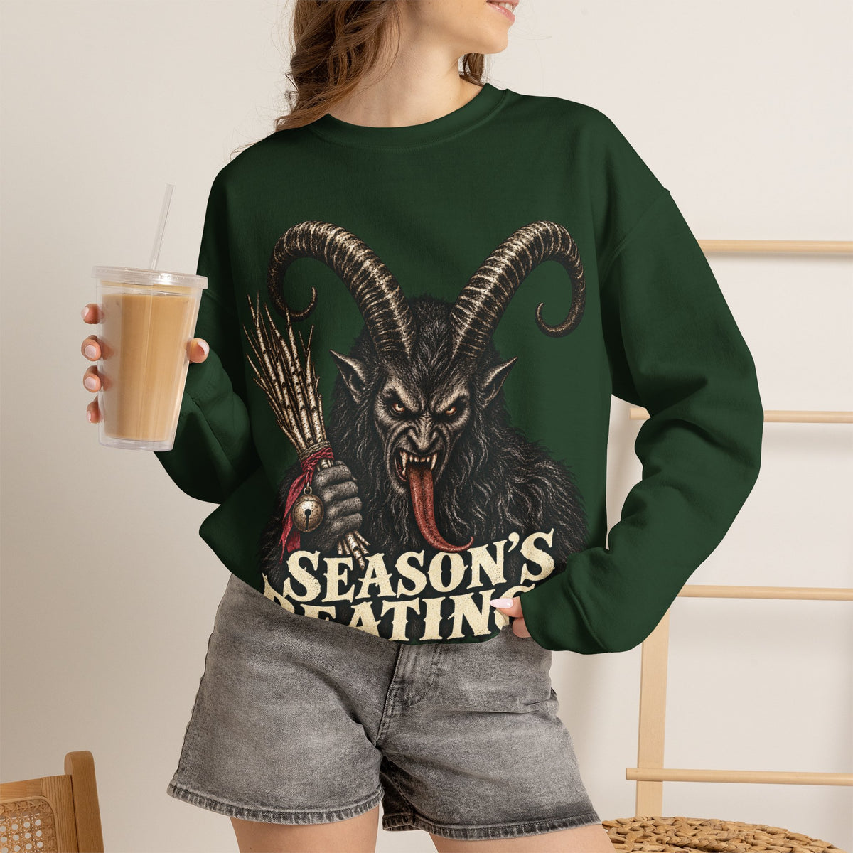 Krampus Christmas Crewneck Sweatshirt