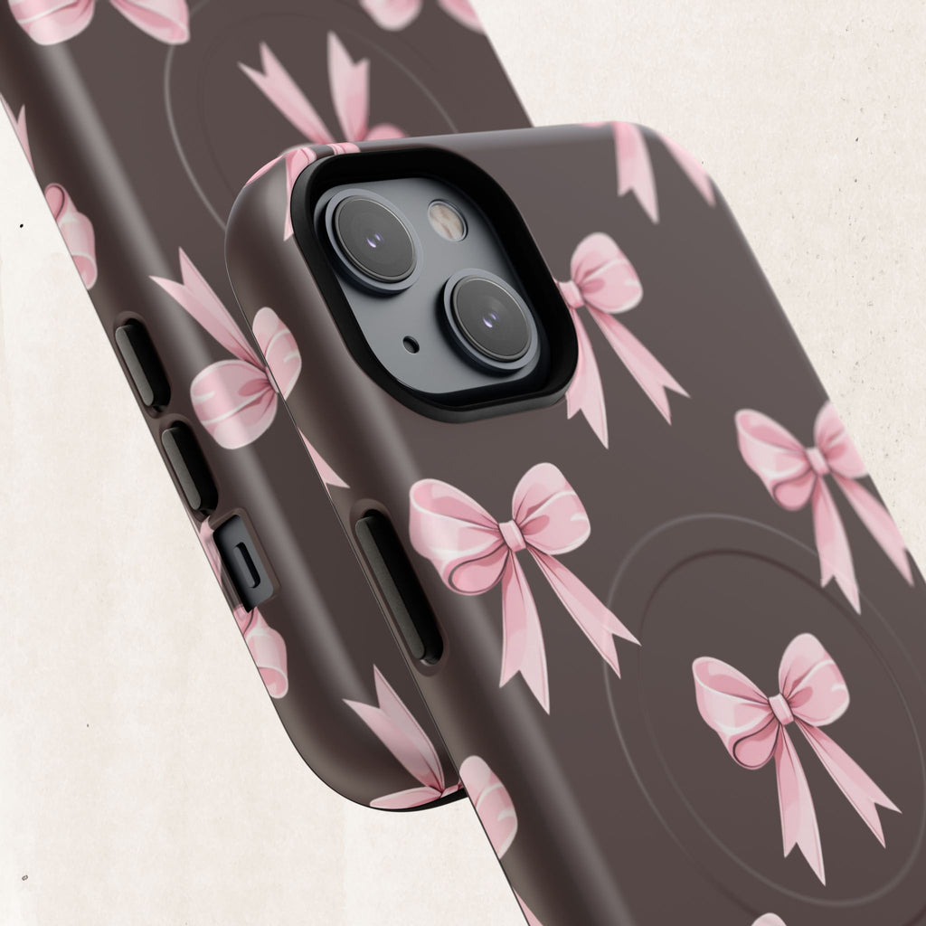 Pink Ribbon Bow Tough Magnetic Phone Case