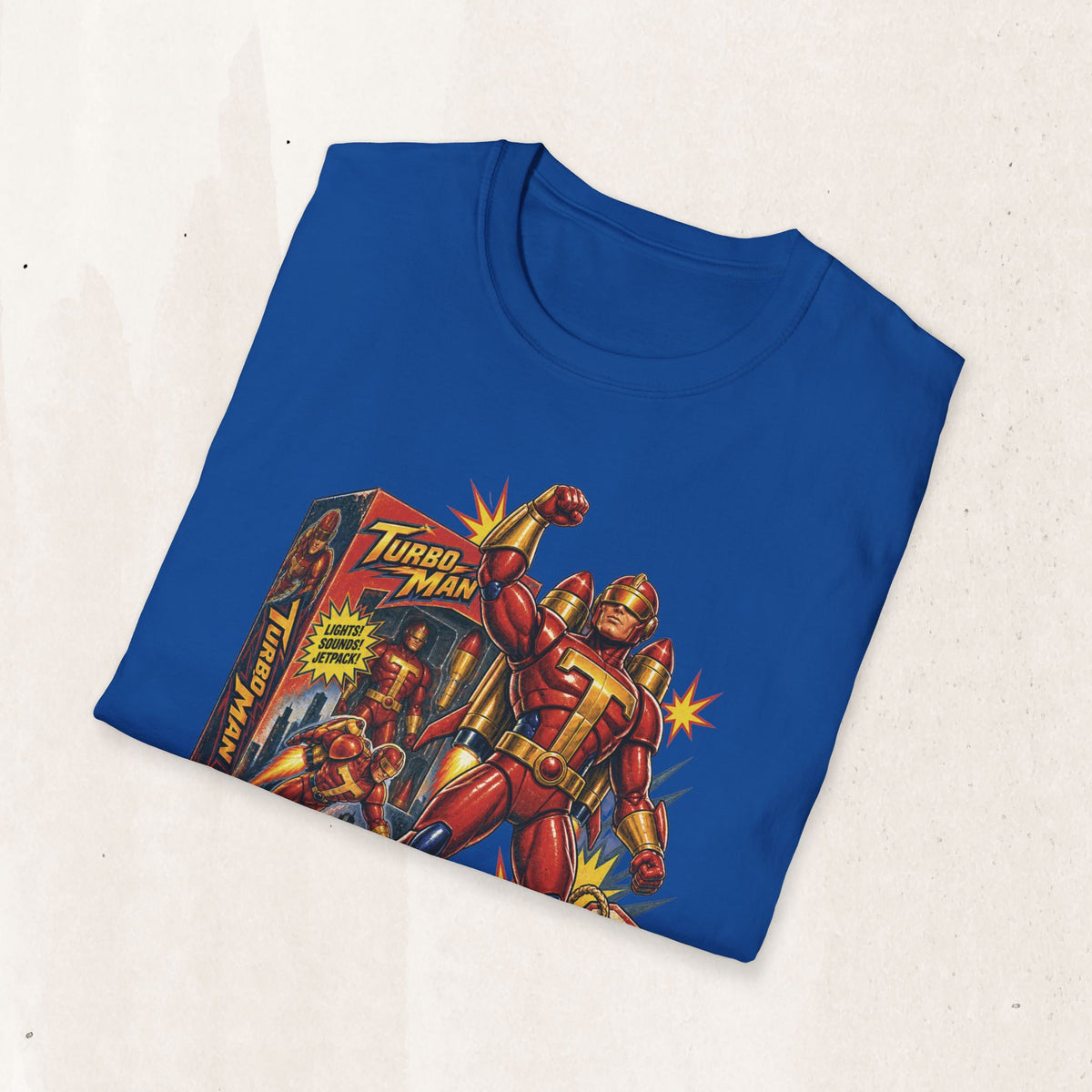 Turbo Man Graphic Tee - Jingle All The Way Printify