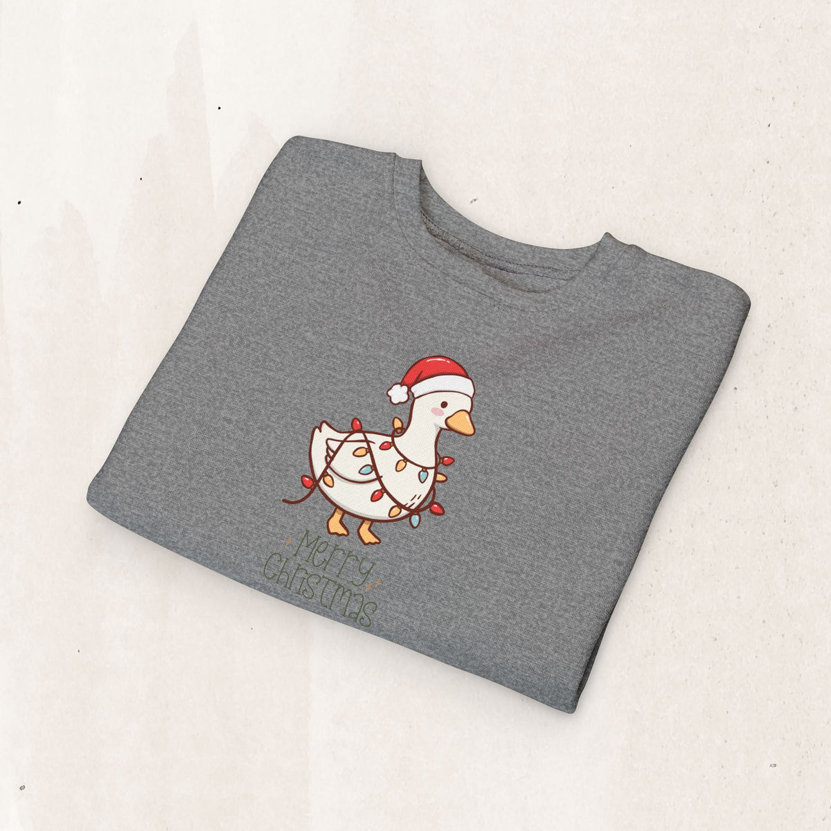 Santa Hat Duck "Merry Christmas" Toddler Sweatshirt