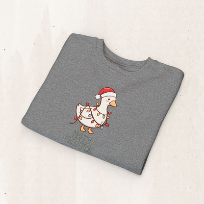 Santa Hat Duck "Merry Christmas" Toddler Sweatshirt