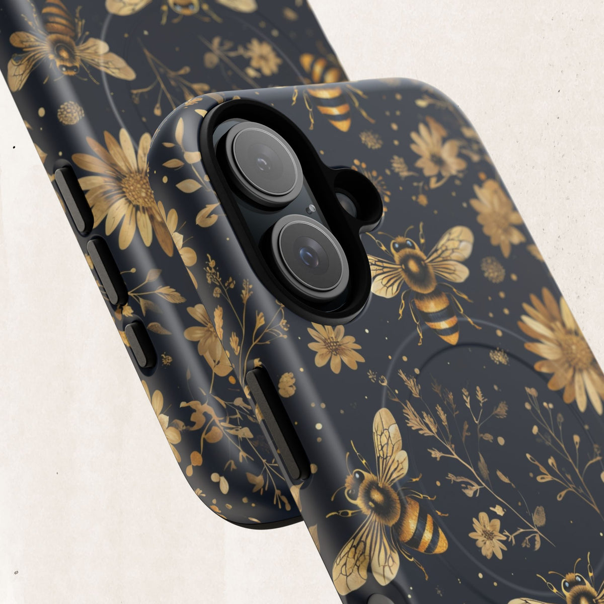 Gold Bees & Daisies Magnetic Tough Case