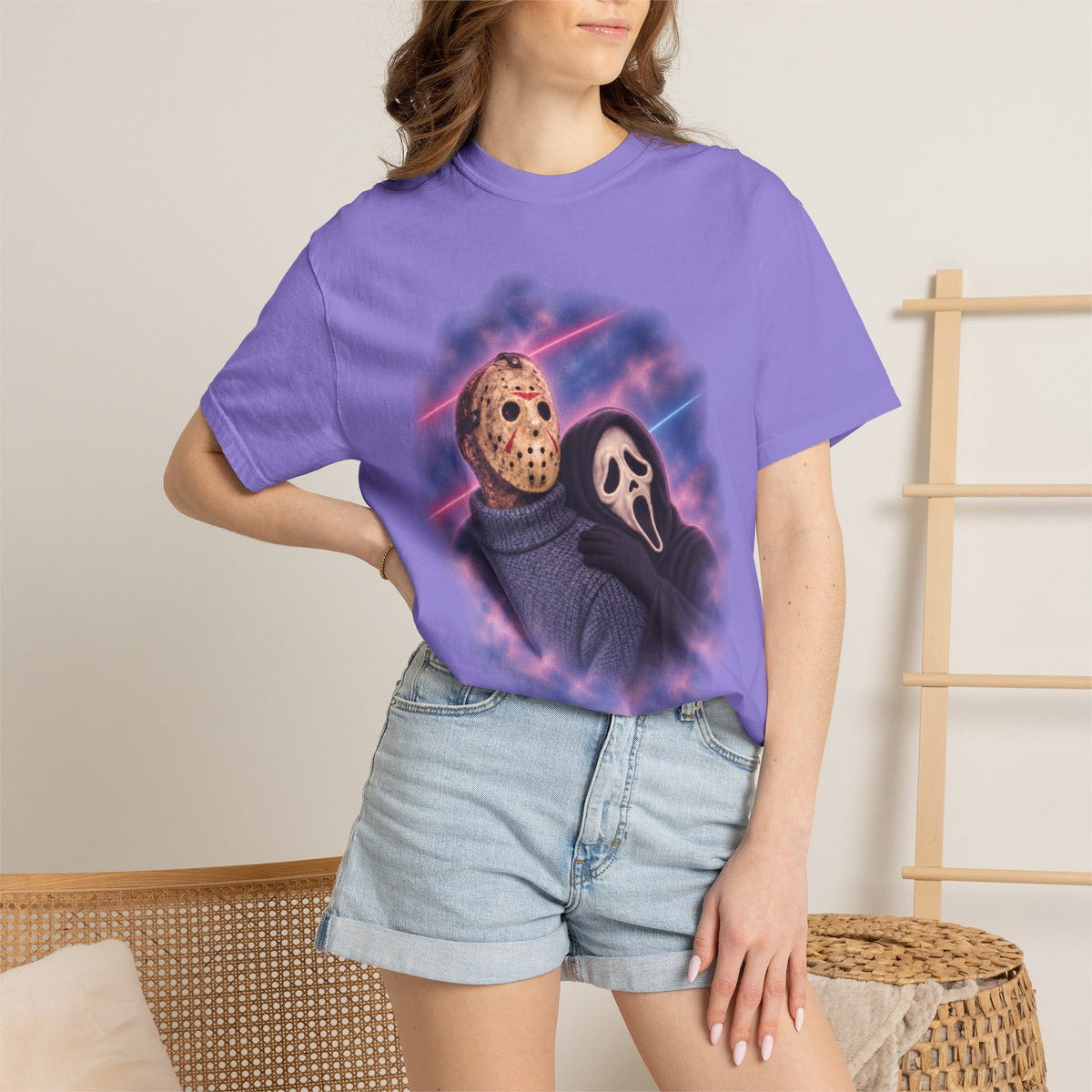 Jason Vorhees & Ghostface 80's Portrait Tee