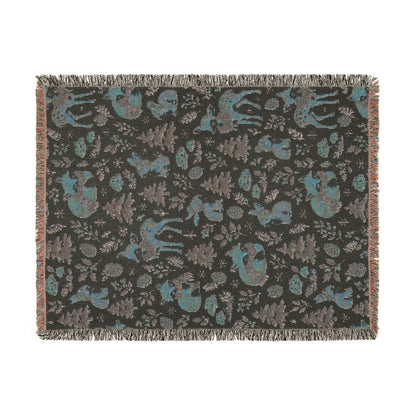 Woodland Winter Woven Blanket