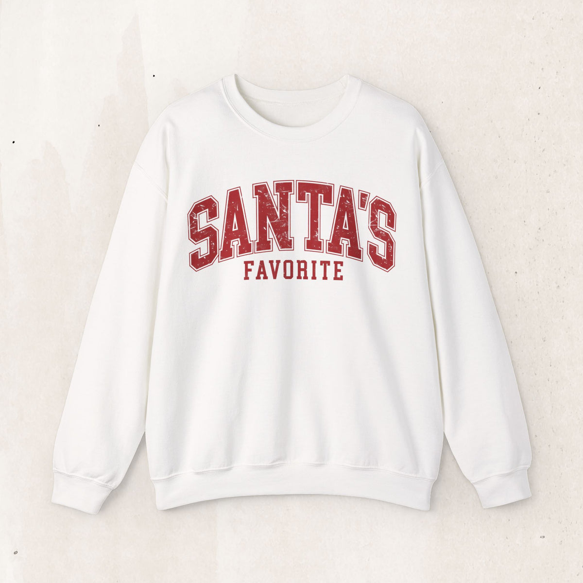 Santa's Favorite varsity Christmas sweatshirt
