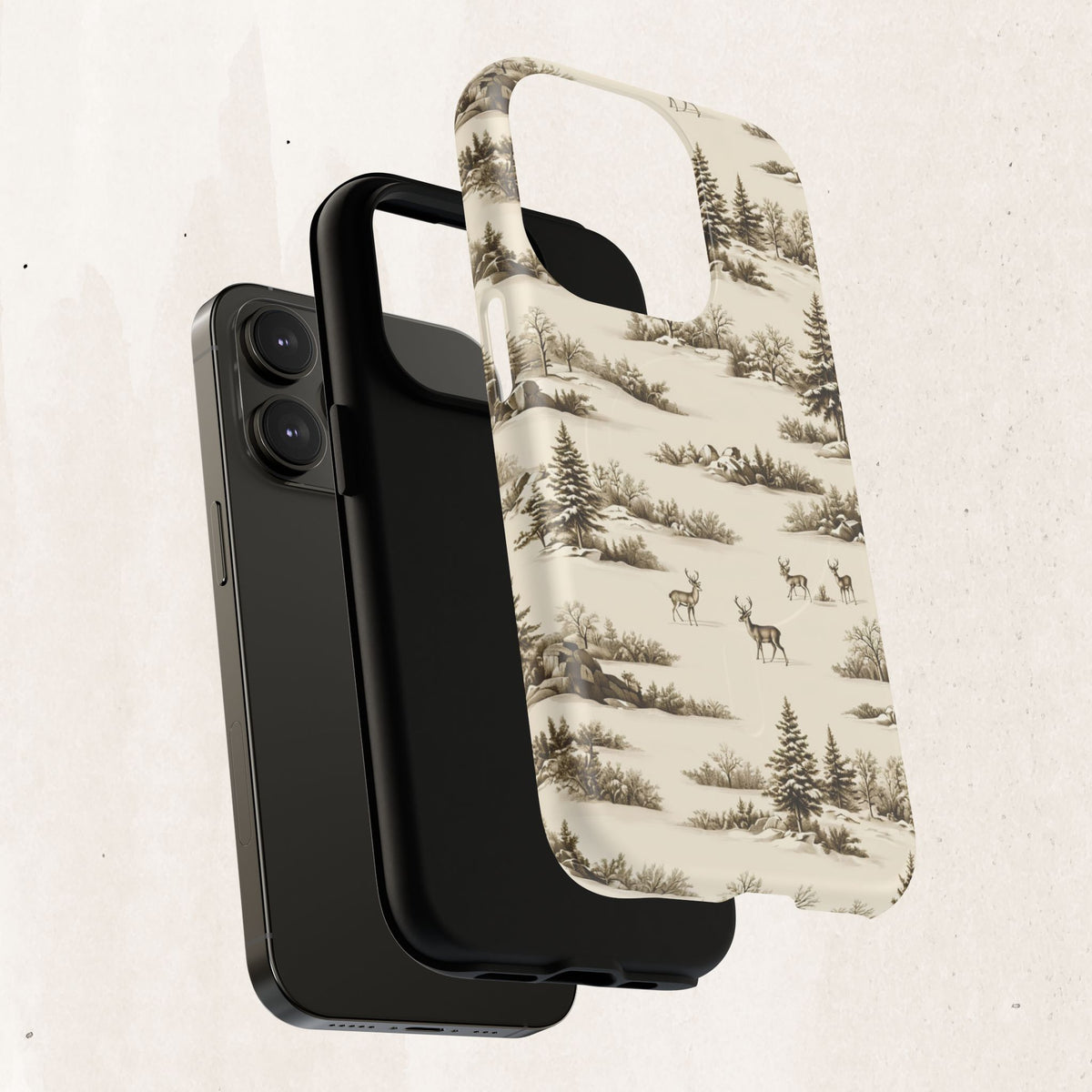 Deer & Pine Woodland Tough Magnetic Phone Case