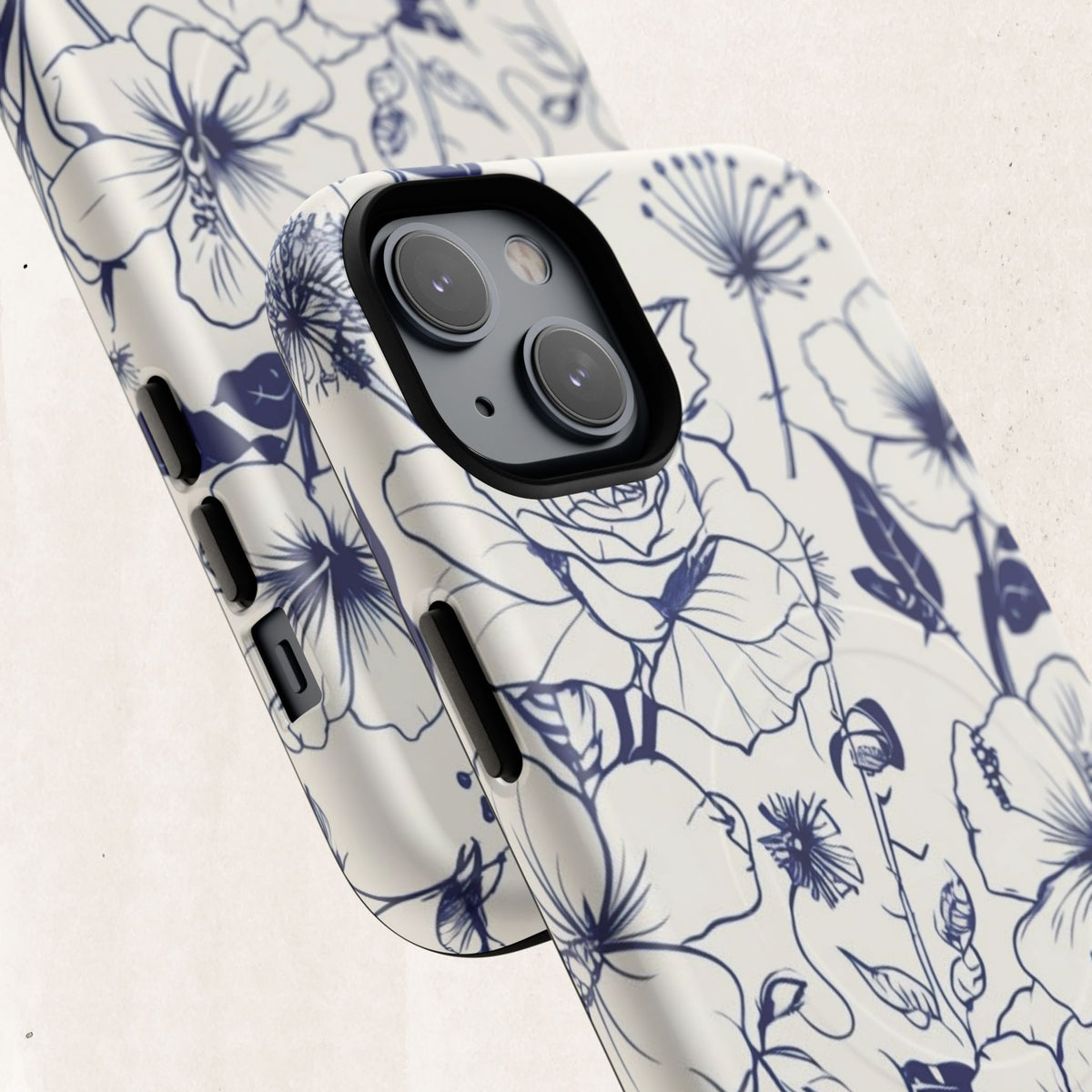 Floral Sketch Tough Magnetic Phone Case