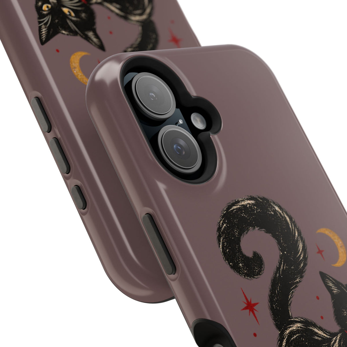 Black Cat in Red Boots MagSafe Phone Case, alternate view