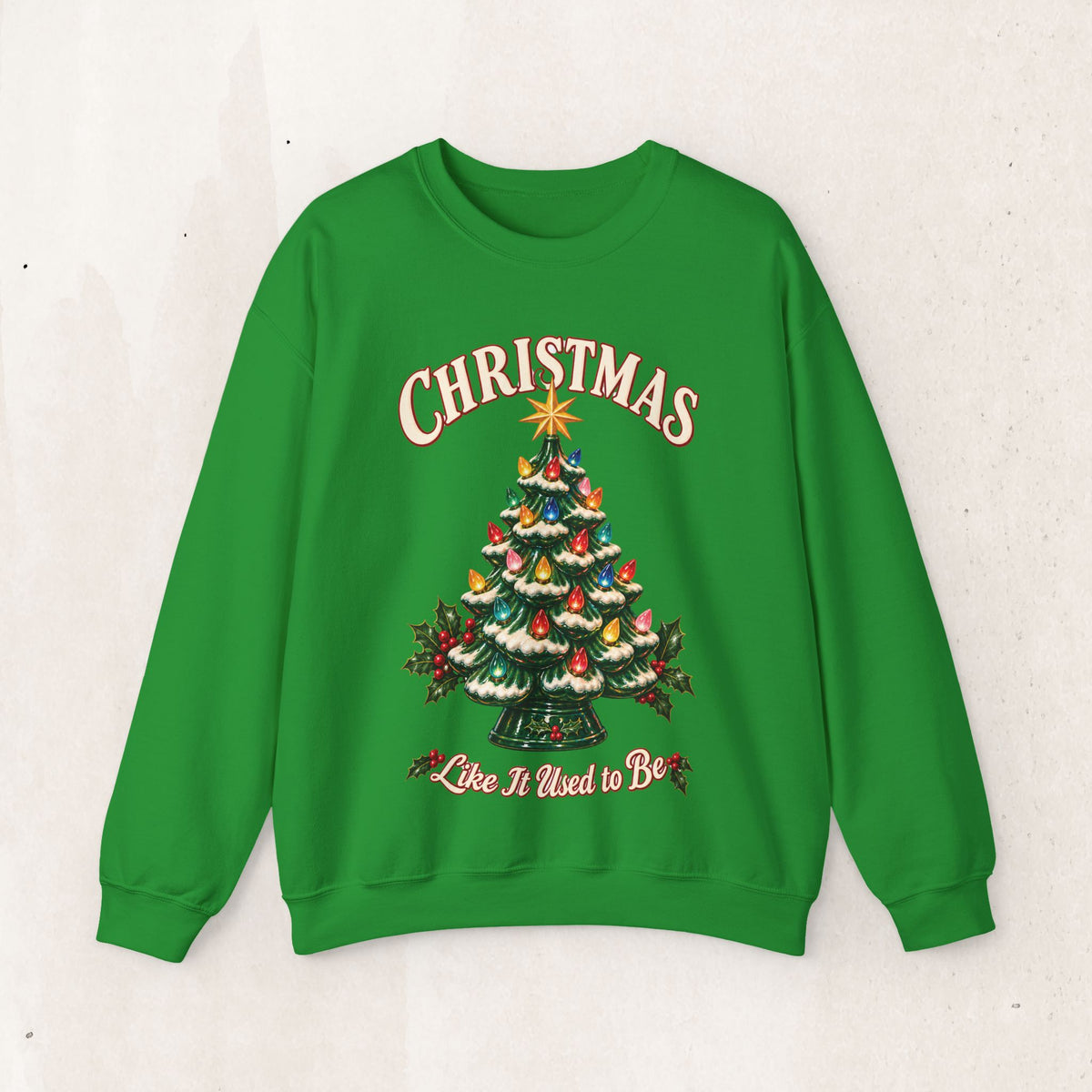 Christmas Tree Crewneck Sweatshirt - "All I Want Is You" Holiday Sweatshirt