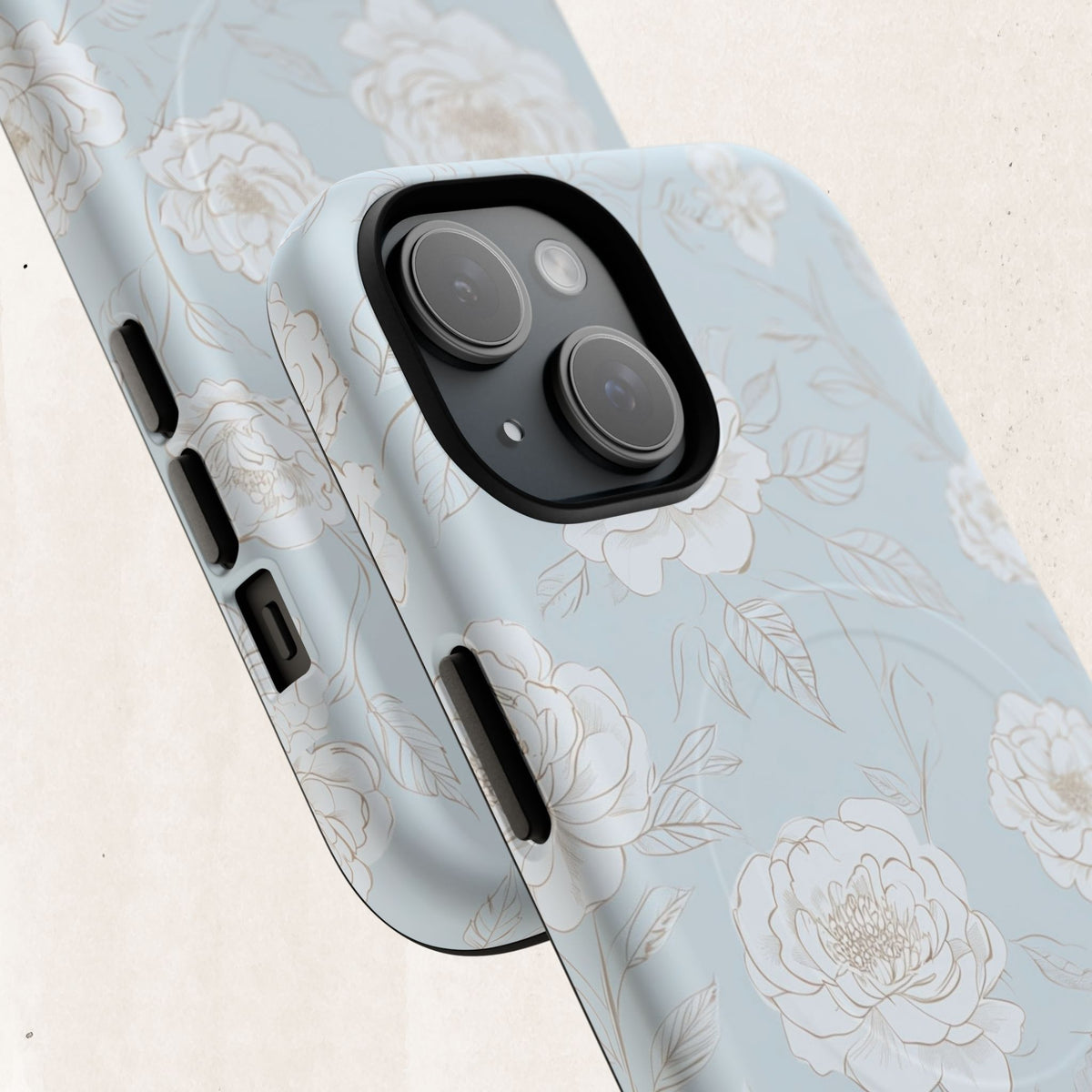 Blue Floral Tough Magnetic Phone Case