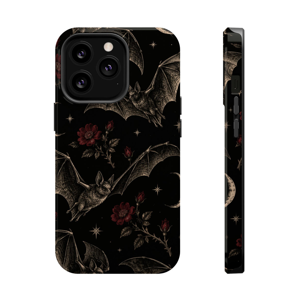 Gothic Bat & Moon Magnetic Phone Case, alternate view