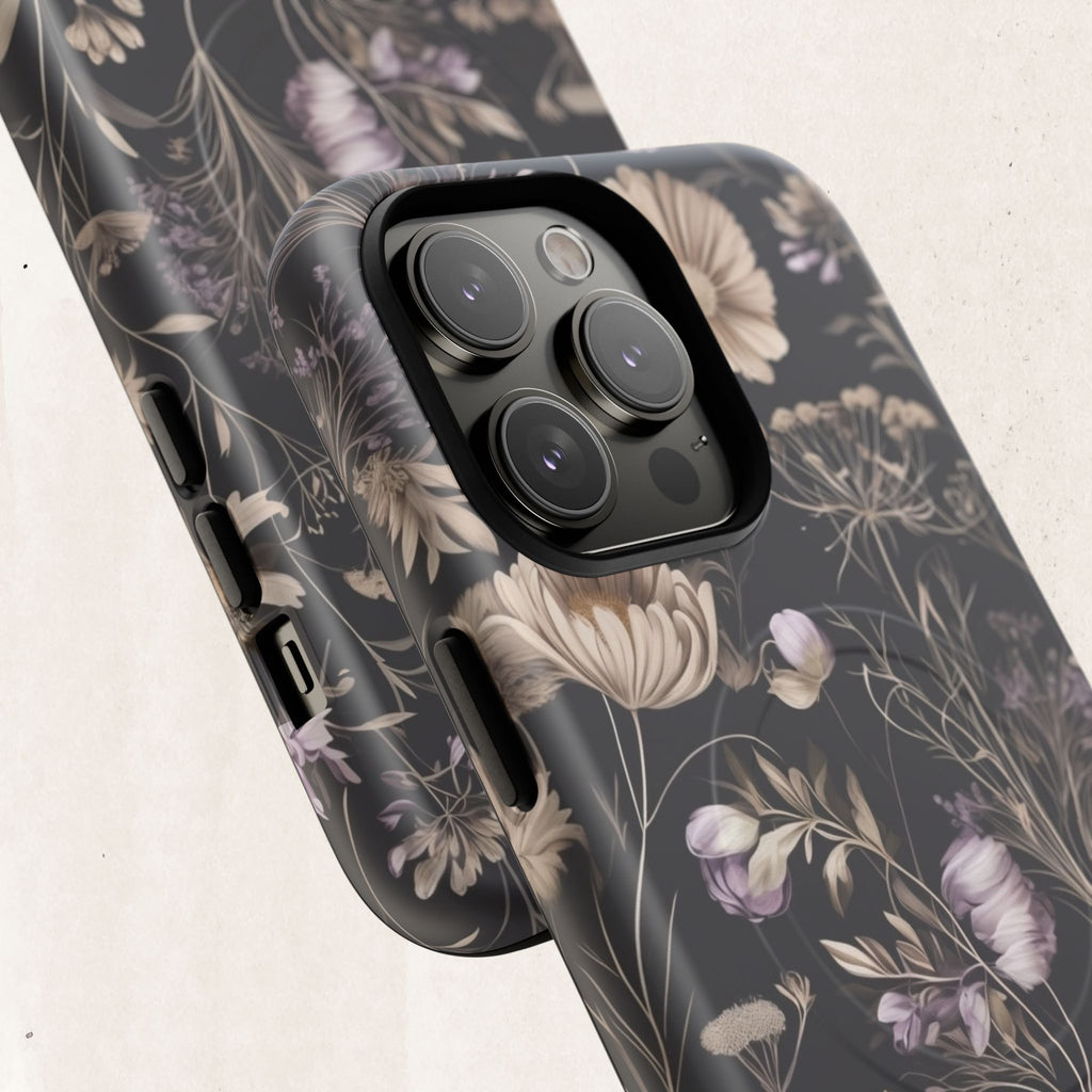 Floral Noir Tough Magnetic Phone Case