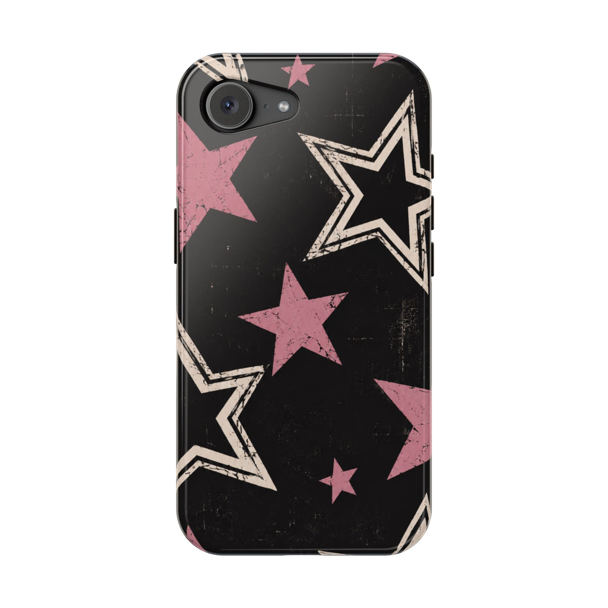 Pink Retro Stars Magnetic Phone Case, alternate view