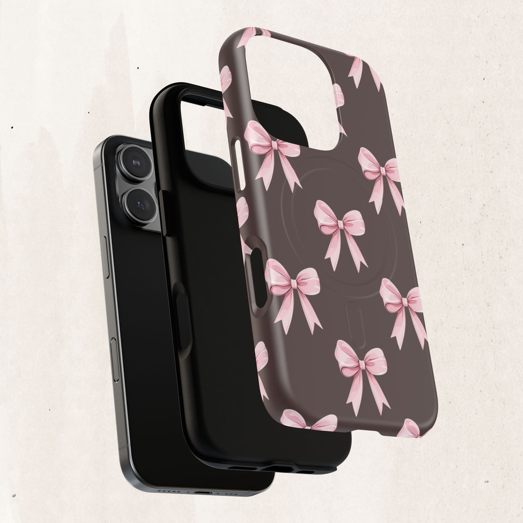 Pink Ribbon Bow Tough Magnetic Phone Case
