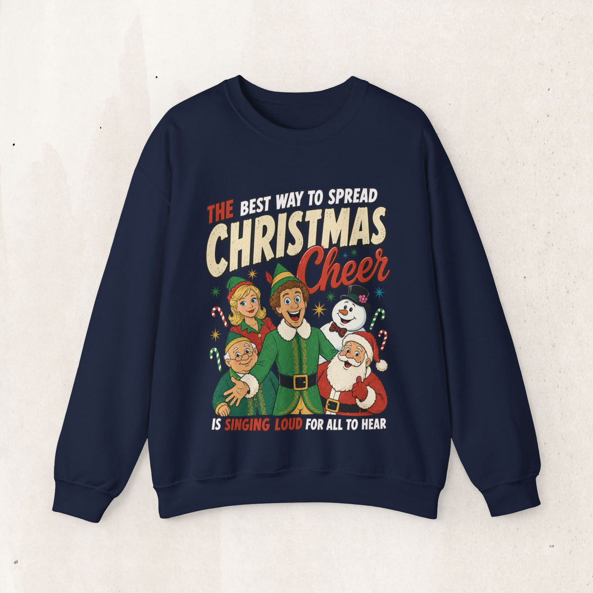 Elf "The Best Way to Spread Christmas Cheer" Christmas Crewneck Sweatshirt