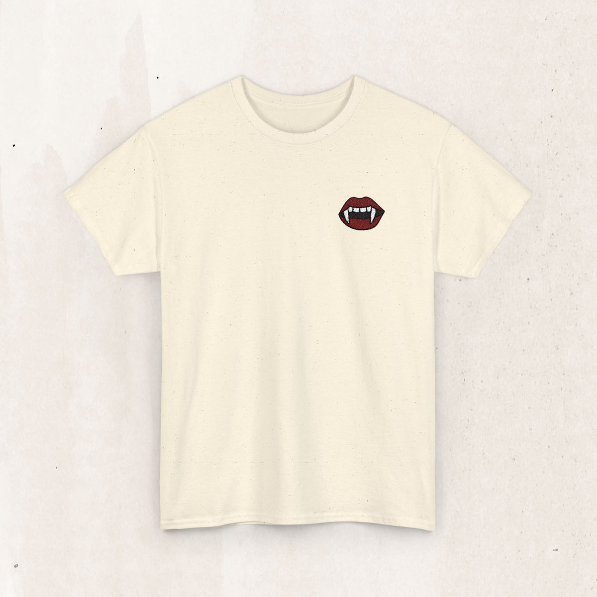 Embroidered Vampire Fangs Tee