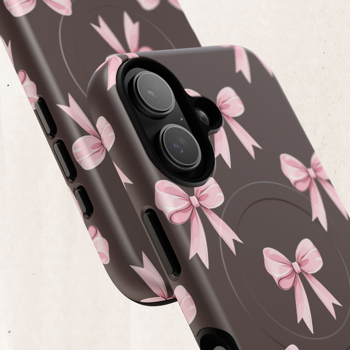 Pink Ribbon Bow Tough Magnetic Phone Case