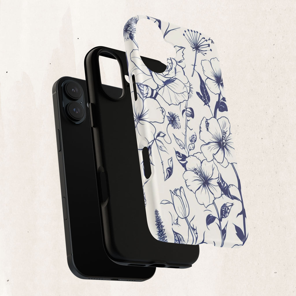 Floral Sketch Tough Magnetic Phone Case