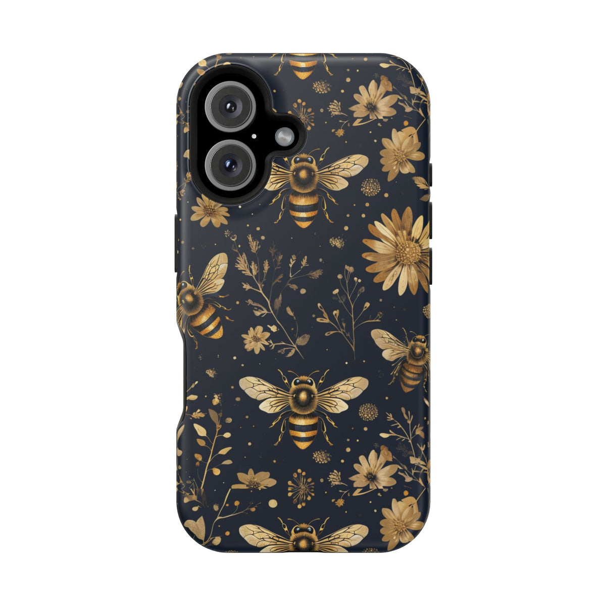 Gold Bees & Daisies Magnetic Tough Case, alternate view